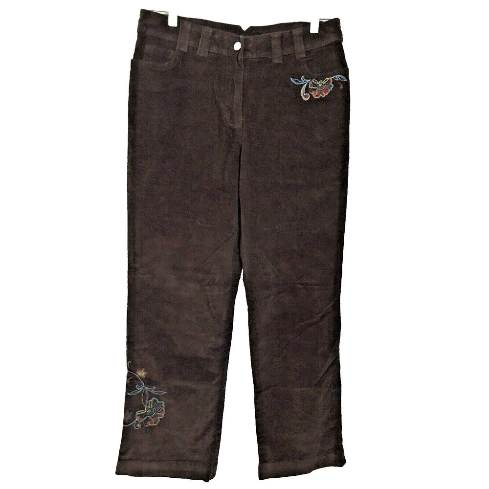 Vtg Christopher & Banks Women's 10 Heritage Brown Corduroy Pants Y2K 90’s NWT